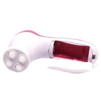 Електричний жіночий масажер для обличчя 5 в 1 Multifunction Face Cleaner AE-8782C 5 насадок, Масажна щітка зі змінними насадками на батарейках