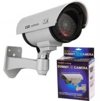 Вуличний муляж камери DUMMY IR CAMERA RR201 з миготливим світлодіодом, зовнішня камера обманка на батарейках, відеокамера-обманка з ІЧ-підсвічуванням