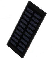 Портативное зарядное батарея Power Bank Solar Water Cube 20000 mAh с солнечной панелью, Внешний аккумулятор повербанк USB 2,1А 20000мАч с фонариком