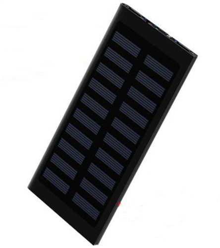 Портативное зарядное батарея Power Bank Solar Water Cube 20000 mAh с солнечной панелью, Внешний аккумулятор повербанк USB 2,1А 20000мАч с фонариком