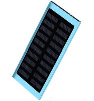 Портативное зарядное батарея Power Bank Solar Water Cube 20000 mAh с солнечной панелью, Внешний аккумулятор повербанк USB 2,1А 20000мАч с фонариком