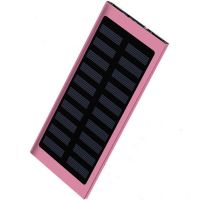 Портативное зарядное батарея Power Bank Solar Water Cube 20000 mAh с солнечной панелью, Внешний аккумулятор повербанк USB 2,1А 20000мАч с фонариком
