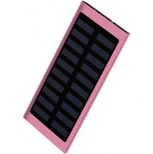 Портативное зарядное батарея Power Bank Solar Water Cube 20000 mAh с солнечной панелью, Внешний аккумулятор повербанк USB 2,1А 20000мАч с фонариком