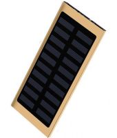 Портативное зарядное батарея Power Bank Solar Water Cube 20000 mAh с солнечной панелью, Внешний аккумулятор повербанк USB 2,1А 20000мАч с фонариком