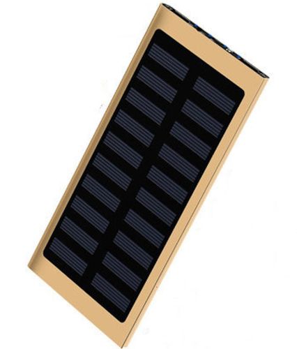 Портативное зарядное батарея Power Bank Solar Water Cube 20000 mAh с солнечной панелью, Внешний аккумулятор повербанк USB 2,1А 20000мАч с фонариком