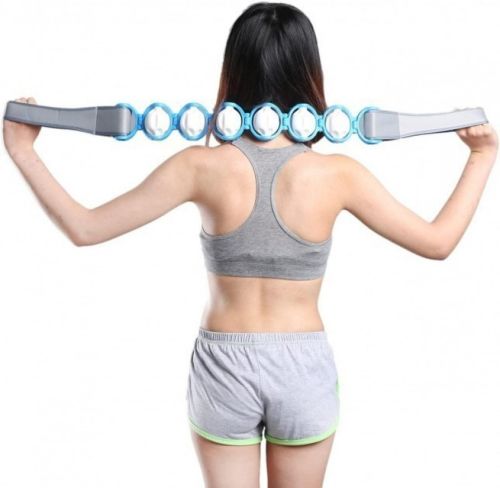 Роликовый массажер для шеи и спины Multi functional HX-8866 massager Ленточный массажер-лента massger thread Body Massage Roller Rope