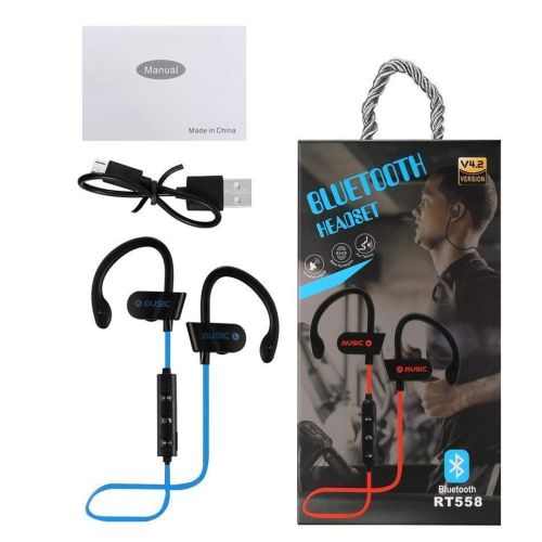 Бездротові спортивні bluetooth навушники RT558 BT з кріпленням на вухо RT-558