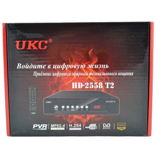 Цифровий ефірний Тюнер T2 UKC HD-2558 в металевому корпусі wi-fi DVB-Т2 ресивер