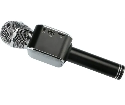 Бездротовий мікрофон караоке Wster WS-1818 Bluetooth USB AUX FM з вбудованою колонкою і функцією зміни голосу на акумуляторі в чохлі WS1818
