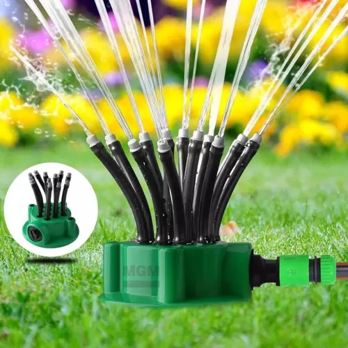 Спринклерний зрошувач насадка на шланг для поливу 12 в 1 розумна система Multifunctional Sprinkler Fresh Garden розпилювач дощуватель 360 градусів 