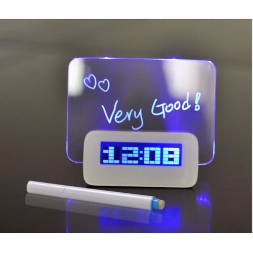 Настольные светодиодные часы Highstar с Led доской для записей с USB хабом, маркером и подсветкой