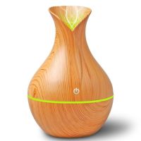 Ультразвуковой увлажнитель воздуха Air Purifier LR053 с LED подсветкой от USB с пультом, Портативный аромадиффузор аромалампа 130 мл Светлое дерево
