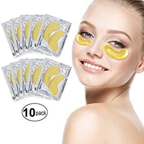 Золотые коллагеновые патчи для глаз Efero Crystal Golden Gold Eye Mask с биоактивным золотом 10шт