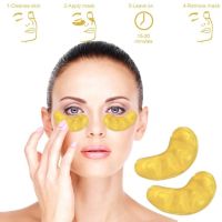 Золотые коллагеновые патчи для глаз Efero Crystal Golden Gold Eye Mask с биоактивным золотом 10шт