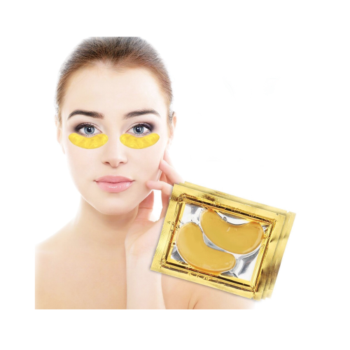 Золотые коллагеновые патчи для глаз Efero Crystal Golden Gold Eye Mask с биоактивным золотом 10шт