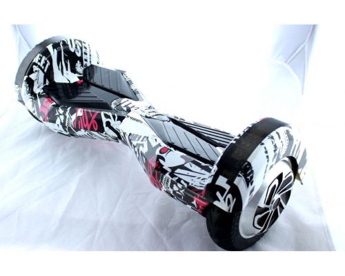 Гироскутер гироборд Smart Balance Wheel Transformers с пультом Bluetooth 8" Graffiti Граффити черепа