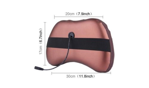 Массажная подушка с инфракрасным подогревом Massage Pillow QY-8028, роликовый масажер для спины и шеи