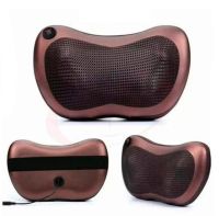 Массажная подушка с инфракрасным подогревом Massage Pillow QY-8028, роликовый масажер для спины и шеи