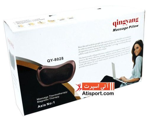 Массажная подушка с инфракрасным подогревом Massage Pillow QY-8028, роликовый масажер для спины и шеи