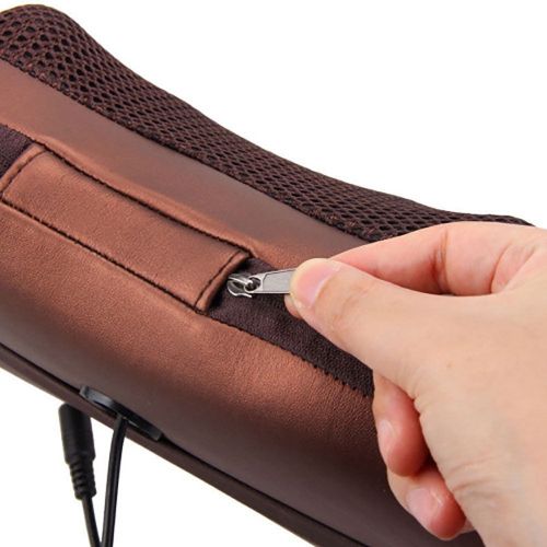 Массажная подушка с инфракрасным подогревом Massage Pillow QY-8028, роликовый масажер для спины и шеи