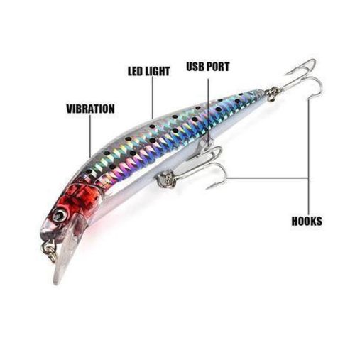 Электронный воблер со светодиодной подсветкой Twitching Lure приманка для ловли хищных рыб Твичинг Лур)