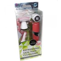 Женский беспроводной триммер эпилятор для тела и лица Refreshing Skin Hair Cleansing QL-607 3 в 1, Эпилятор бритва для ног и бровей на батарейках