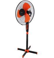 Підлоговий вентилятор Domotec MS-1619 40 см stand fan 16 " дюймів 40W Помаранчевий Домотек Orange на телескопічній ніжці з поворотом і нахилом