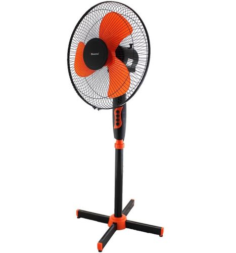 Підлоговий вентилятор Domotec MS-1619 40 см stand fan 16 " дюймів 40W Помаранчевий Домотек Orange на телескопічній ніжці з поворотом і нахилом