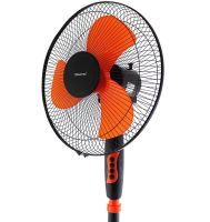 Підлоговий вентилятор Domotec MS-1619 40 см stand fan 16 " дюймів 40W Помаранчевий Домотек Orange на телескопічній ніжці з поворотом і нахилом