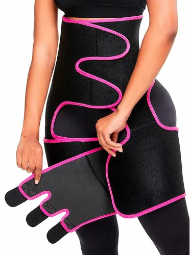Коригуючий пояс фіксатор Adjustable One Piece Waist Band JN-79 для схуднення і корекції талії, Жиросжигающий корсет для заняття спортом Чорний