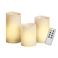 Комплект світлодіодних свічок різної висоти з пультом управління Luma Candles Color Changing