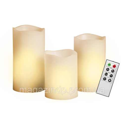 Комплект світлодіодних свічок різної висоти з пультом управління Luma Candles Color Changing