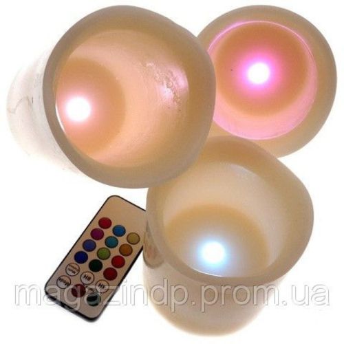 Комплект світлодіодних свічок різної висоти з пультом управління Luma Candles Color Changing