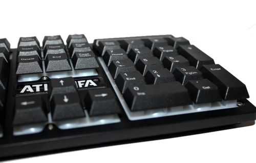 USB проводная геймерская компьютерная клавиатура Landslides KR-6300 с RGB Led подсветкой ATLANFA AT-6300, полноразмерная мембранная Черная