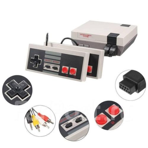 Ігрова ретро приставка Dendy Game Anniversary Edition NES 620 ігор з двома джойстиками Дитяча консоль 8 біт Денді з вбудованими іграми D1001 Сіра