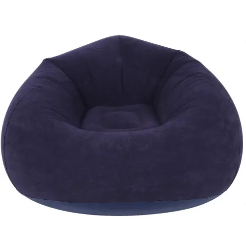 Надувне крісло диван Intex Beanless Bag 68579 до 150 кг для відпочинку, велюровий Одномісний пуфик груша Air Sofa XL-1133 KR-1 для дому та вулиці
