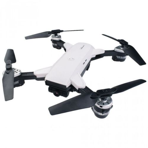 Складной радиоуправляемый квадрокоптер Drone YH-19 White, HD+ FPV с HD WI-FI камерой на пульте управления
