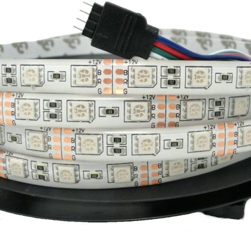 Комплект светодиодной LED ленты 5050 RGB Все цвета 12V цветная 5м пульт блок, разноцветная в силиконе SMD5050 многоцветная светодиодная лента
