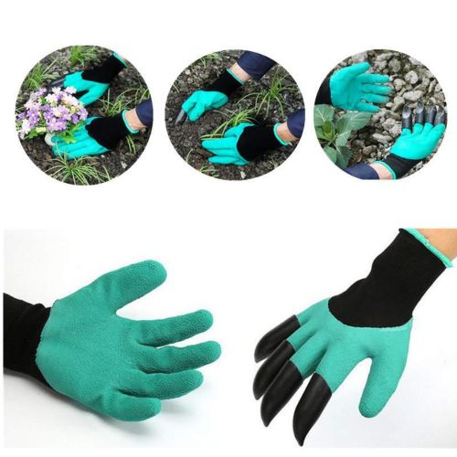 Гумові рукавички з кігтями для саду та городу Garden Genie Gloves Гарден Джені Гловес, садові рукавички