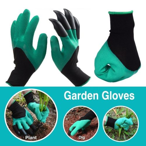Гумові рукавички з кігтями для саду та городу Garden Genie Gloves Гарден Джені Гловес, садові рукавички