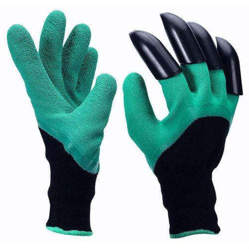 Гумові рукавички з кігтями для саду та городу Garden Genie Gloves Гарден Джені Гловес, садові рукавички