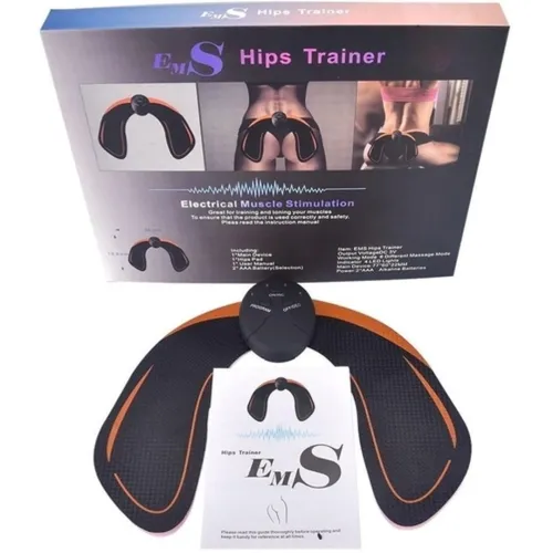 Миостимулятор для ягодиц и бедер EMS Hips Trainer вибрационный импульсный тренажер от целлюлита, массажер для тренировки упругости мышц с пультом