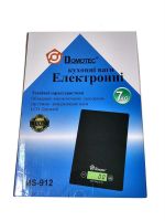 Кухонні електронні ваги Domotec MS-912 від 1 гр до 7 кг, прямокутні сенсорні ваги MX-402 з плоскою платформою для зважування продуктів червоні