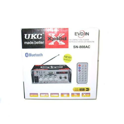 Портативний підсилювач потужності звуку UKC Xplod SN-808AC 60W 12v / 220v