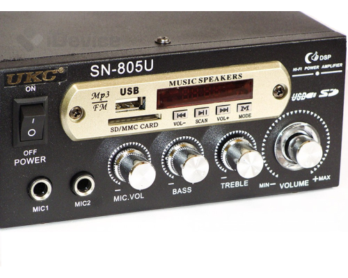 Стерео підсилювач потужності звуку UKC Xplod SN-805U 60W з вбудованим медіаплеєром і FM тюнером