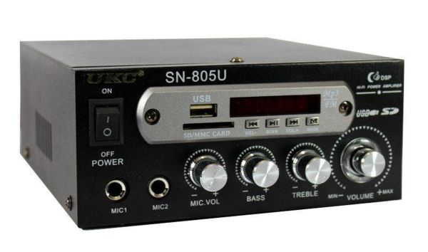 Стерео підсилювач потужності звуку UKC Xplod SN-805U 60W з вбудованим медіаплеєром і FM тюнером