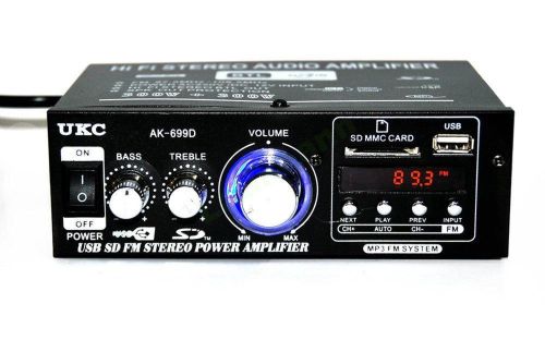 Підсилювач звуку UKC Xplod AK - 699D з Bluetooth і пультом 600W MP3 FM 220v 12v Стерео підсилювач в машину