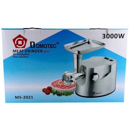 Электрическая мясорубка с соковыжималкой Domotec MS-2021 3000W в металическом корпусе
