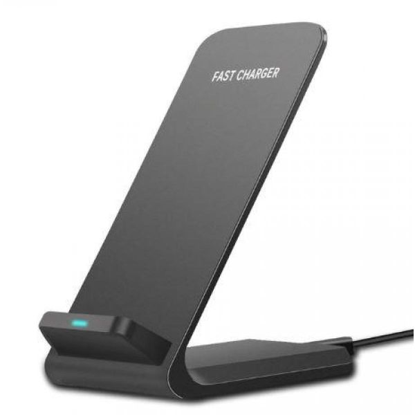 Бездротова зарядка-підставка Wireless charger Fast Charge зарядний пристрій дві котушки, Док-станція