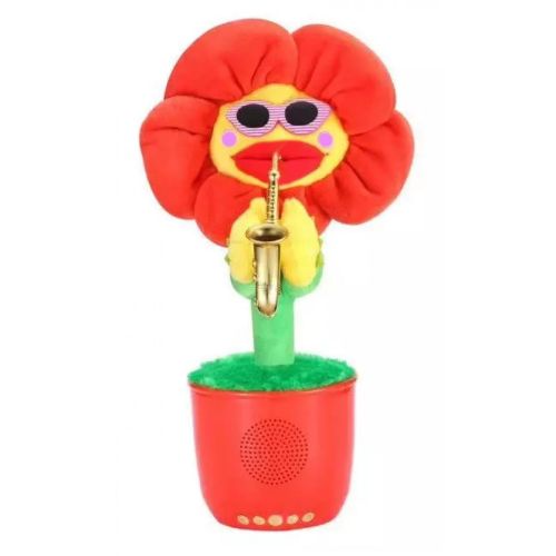Портативная Bluetooth колонка Dancing Flower G26, Red, Танцующий и поющий цветок красная